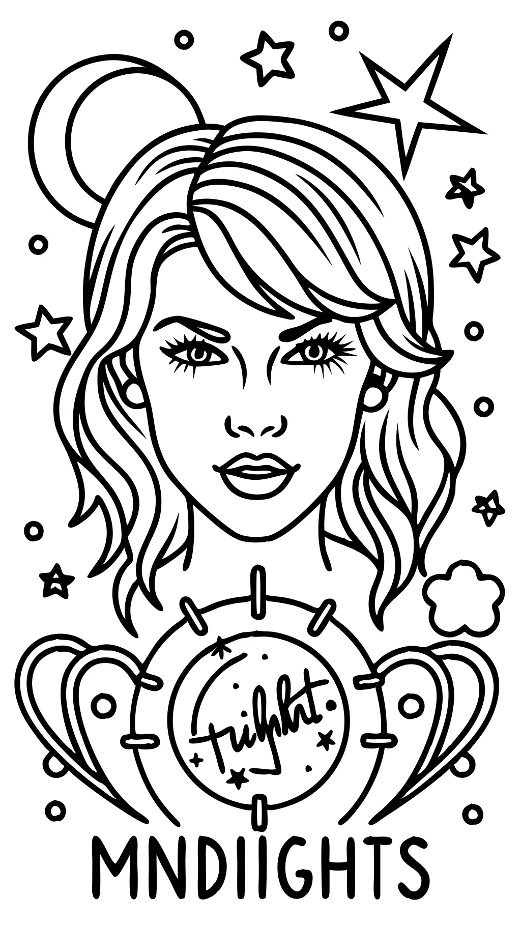 taylor swift coloring pages midnights